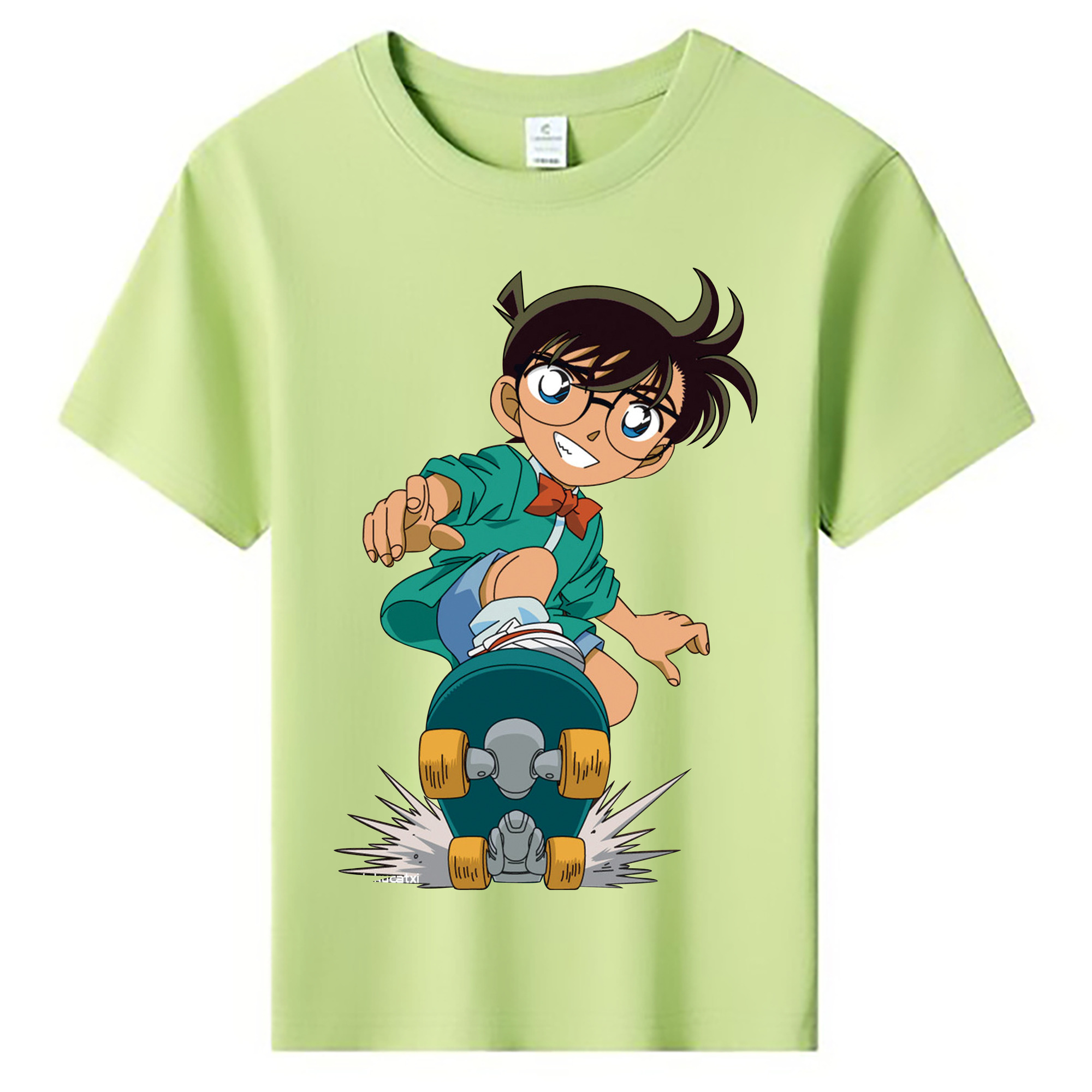 （画像用） 名探偵コナン 江戸川 コナン Detective Conan Conan Edogawa 綿100％キッズTシャツ（フロントプリント）
